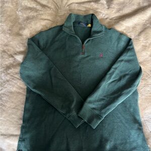 Polo- Ralph Lauren Long Sleeve 1/4 Zip Pullover Sweate | Size Large Men's- Green